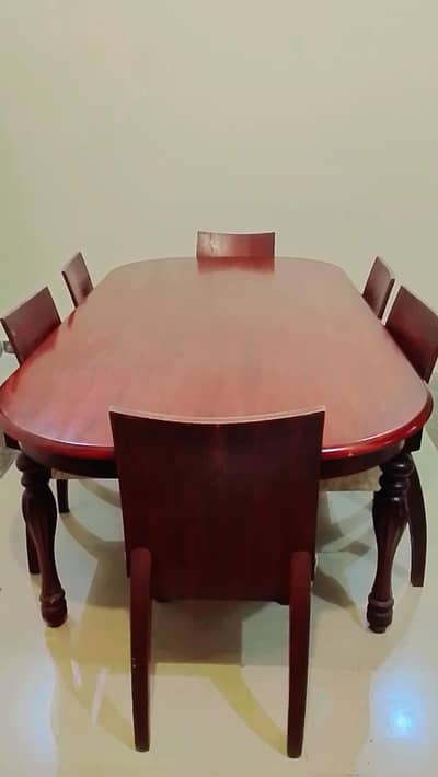 daining table with six chairs