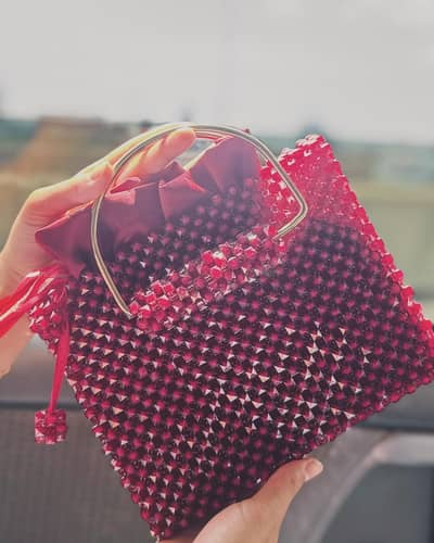 Handmade classy beaded bag.