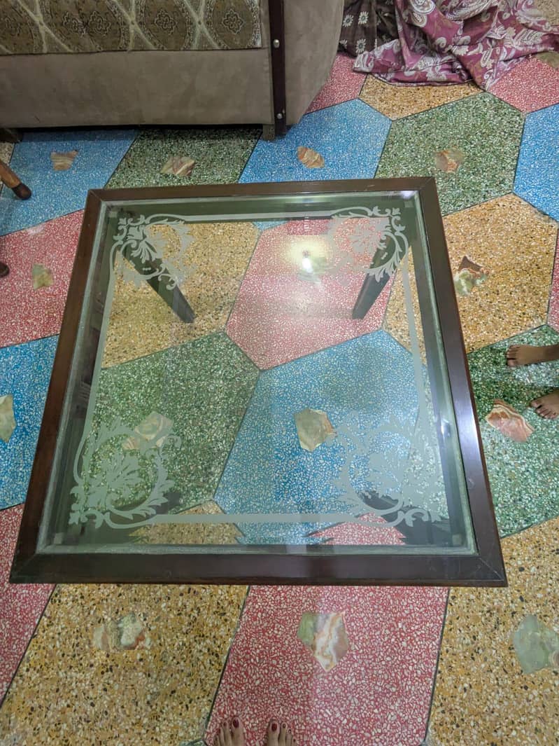 3 pc wodden table set 2