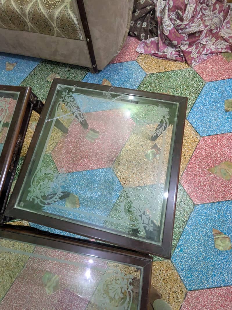 3 pc wodden table set 3