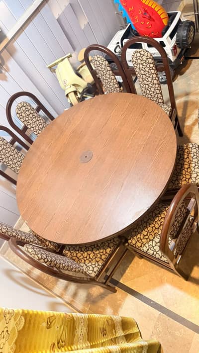Dining Table With 8 Wooden Chairs