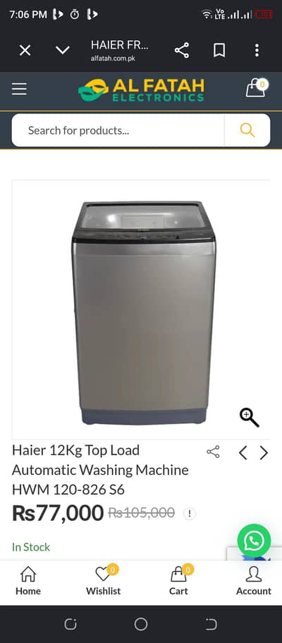 top load automatic washing machine