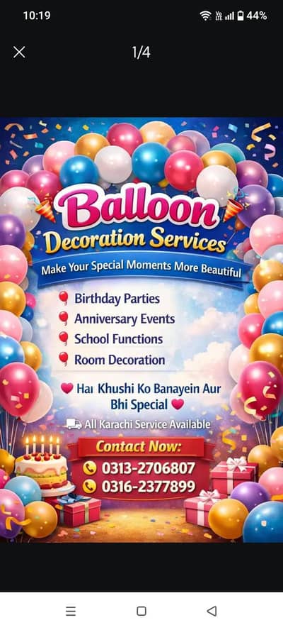 balloons decoration