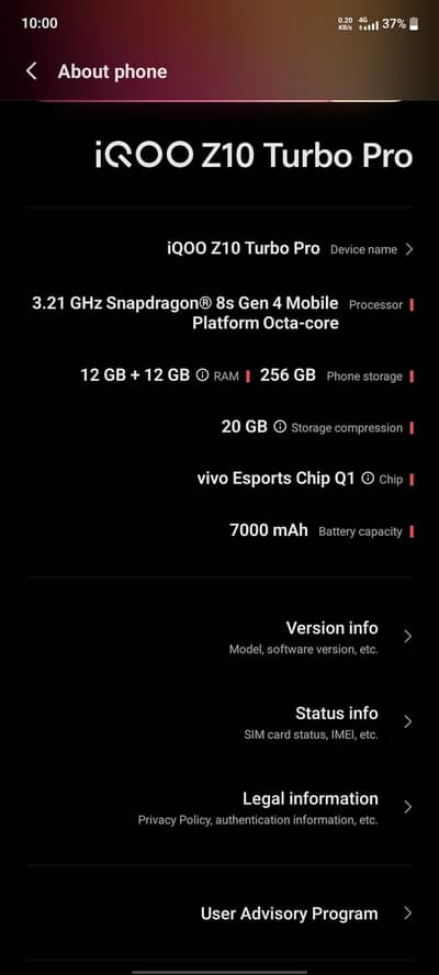 vivo iqoo z 10 turbo pro