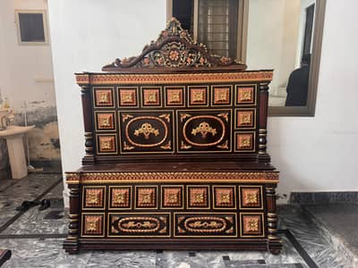 1 bed set include side tables + dressing table + counch + showcase +