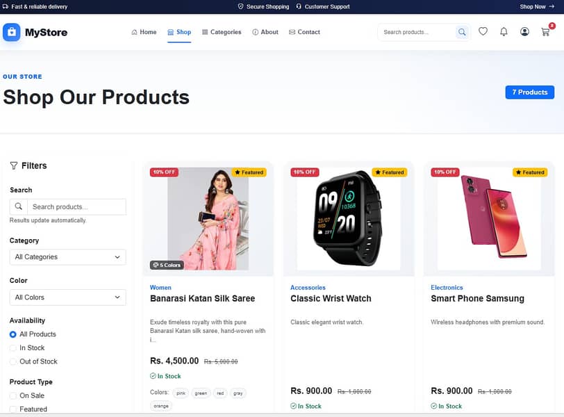 Full function Ecommerce website and admin dashboard for 3k per month 2
