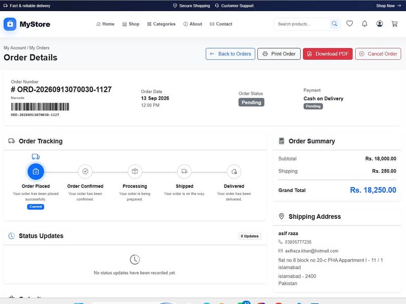 Full function Ecommerce website and admin dashboard for 3k per month 8
