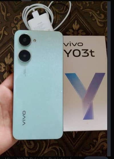 Vivo Y03t 4 64 full Box charger . just panal changed. camra dusty