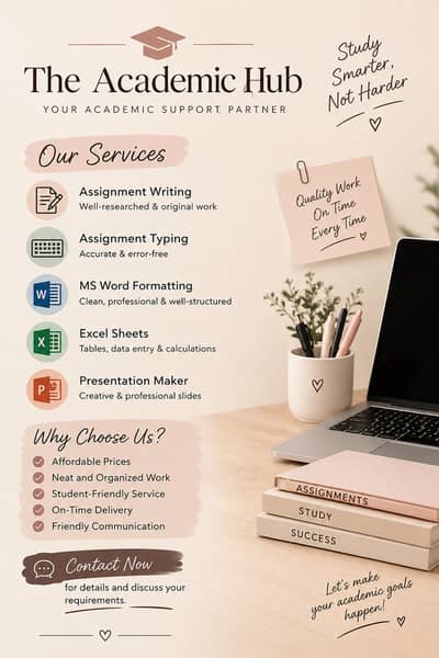 Assignment Writing, Excel & Presentation Services