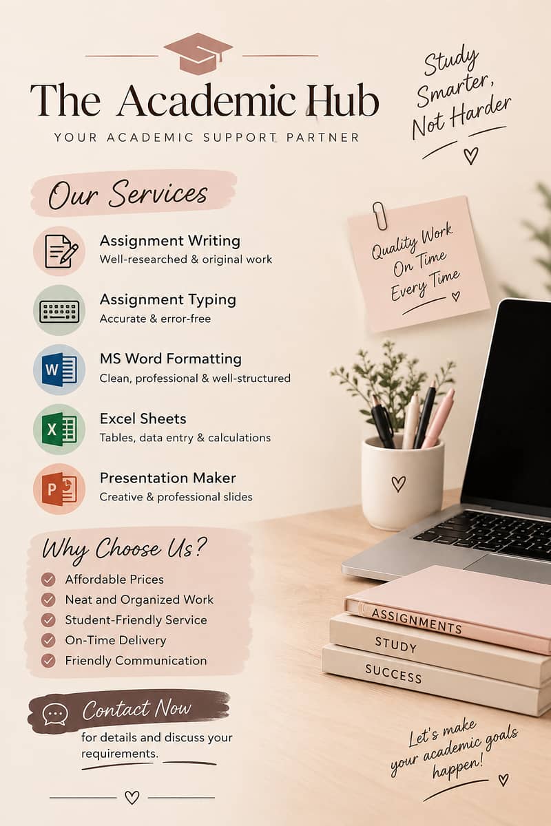 Assignment Writing, Excel & Presentation Services 0