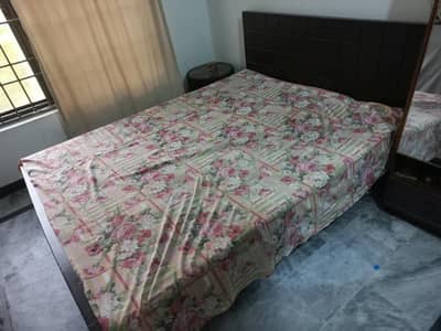 bed with mattress