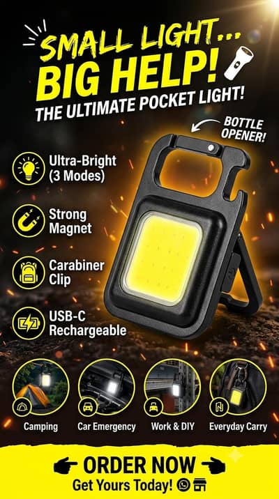 Emergency flash light keychain