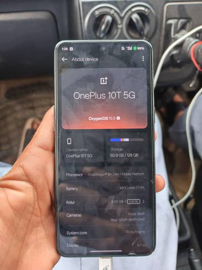 One Plus 10T 8 128  5g non PTA Sim time available