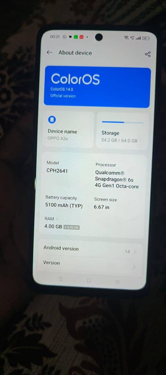 OPPO A3x 7