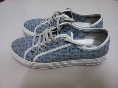 Original Salvatore Ferragamo Gancini Denim Sneakers (Size 39.5)
