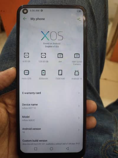 Infinix hot10 6gb 128gb
