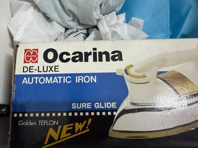 Ocarina De-Luxe Automatic Iron (Golden Teflon) - Brand New Box Packed