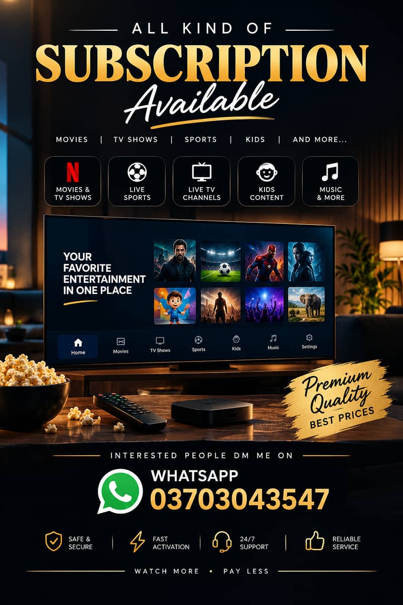 all subscribtion available 0