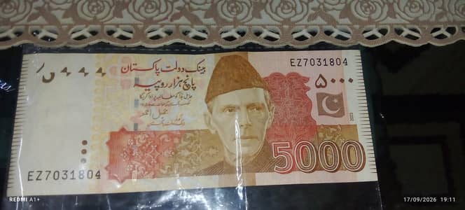 5000rs note with ending 804