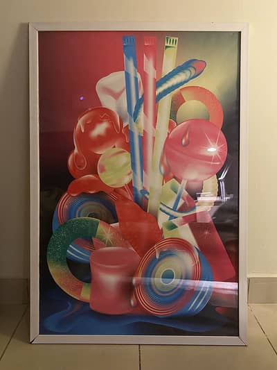 Colorful candy wall art