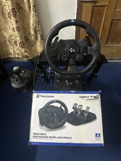 Logitech G293 steering wheel + shifter + stand