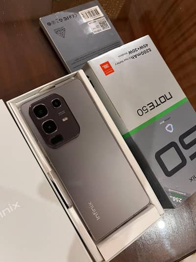 Infinix Note 50 With Complete Stuff 10/10 Condition Powerbank new