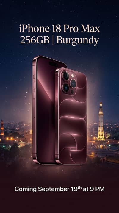 iPhone 18 pro max 19 September in Lahore