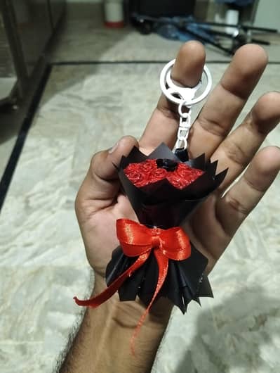 hand made miniature diaries and buoquet keychains