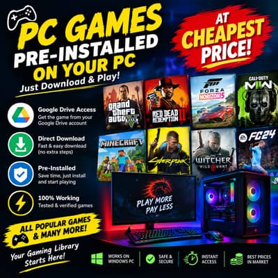 All PC Games On Demand Available Pre-Installed