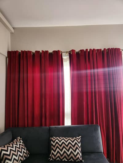 crimson red/ deep maroon curtains