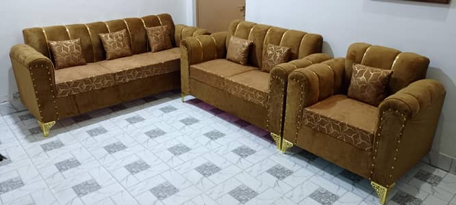 New Texture Design 6 Seater Stylish Sofa Set