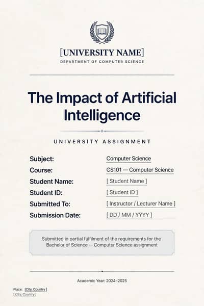 Assignment Typing & Front Page Design - Fast Service