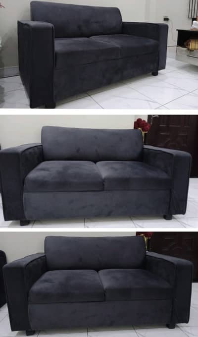 Grey Sofa Set (3x 2-Seaters / 6 Person Capacity) - Excellent Condition