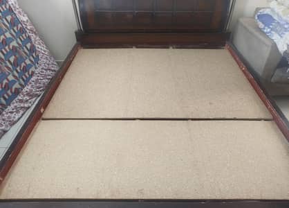 wooden bed