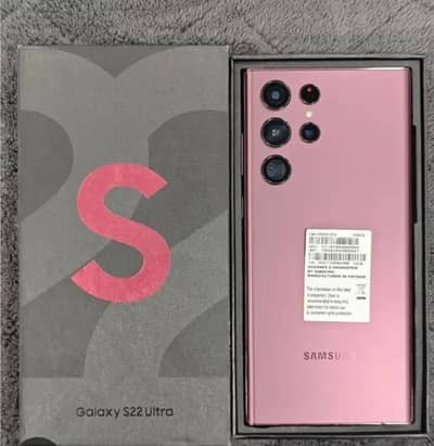 S22 Ultra 12/256 Dual Physical Sim Official Approved With Box 10/9.5