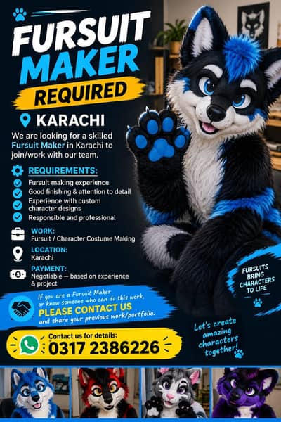 i need fursuit maker for karachi