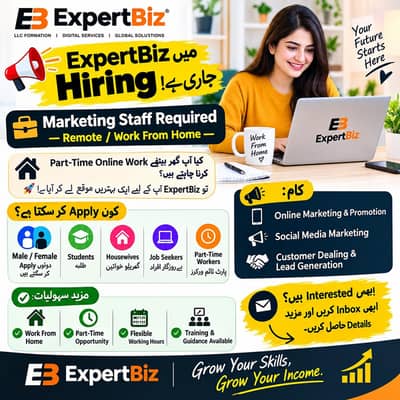 Need Male Females Marketing Staff