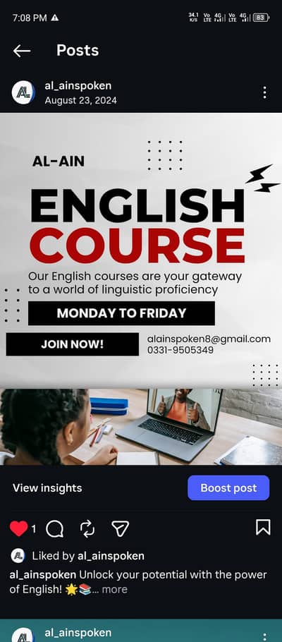 International Spoken English Course/Foreign Qualified Female Teacher