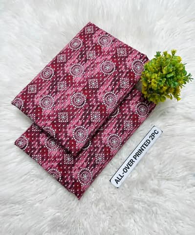 AURA TEXTILE ALL OVER PRINTED 2 PC MEHRRON PINK