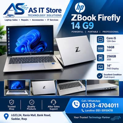 HP ZBook Firefly 14 G9 | Core i5 12th Gen | 16GB RAM | 256GB SSD