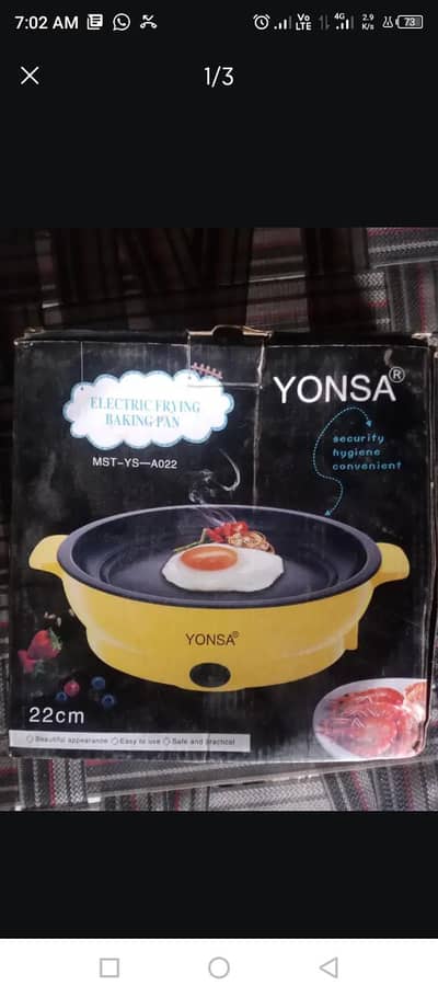 Yonsa electric fry pan