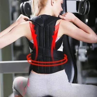 *Product Name*: Men Adjustable Mesh Posture Corrector Belt Black