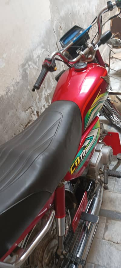Honda CD 70 Motorcycle Red Color Good 2023 ۔0321/7955/031  model