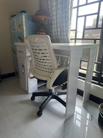 Work table and chair