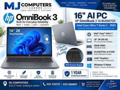 Hp Laptop OmniBook 16 Ultra 7