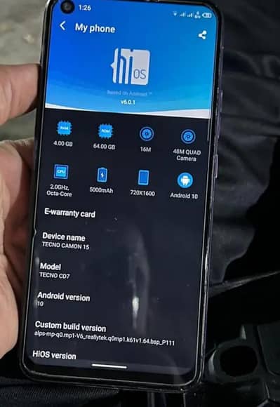 Tecno Camon 15  pta approved