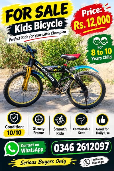 Kids Cycle for sale_Excellent condition 10/10