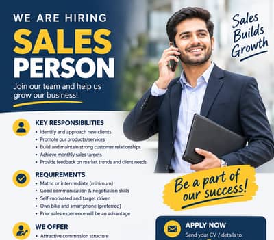 Salesperson required to work in Pharma Companies . Must be Graduate