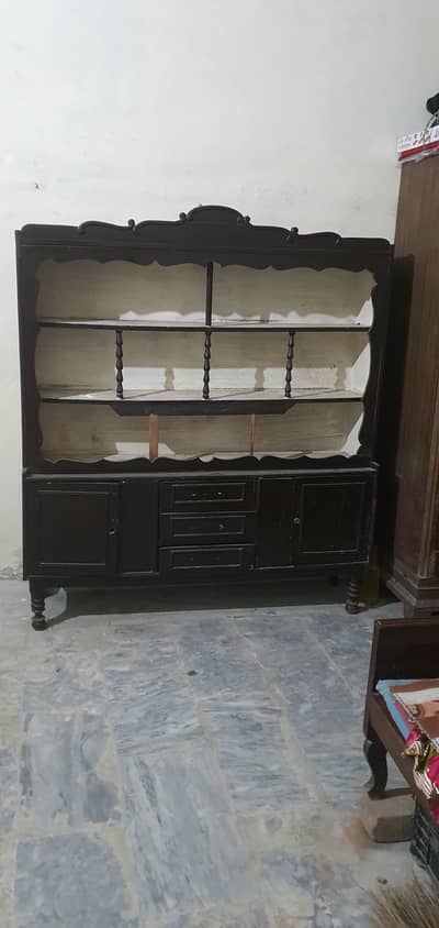 Old wooden showcase