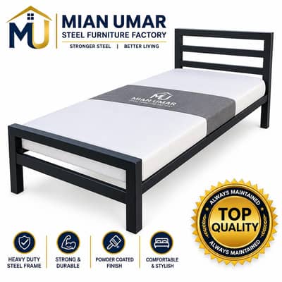 Iron Heavy Single Bed | Steel Bed | Double bed| Kids bed|hostel bed